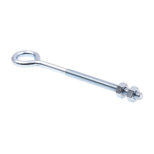 Prime-Line Round Bend Screw Hooks 1/4in X 5in Zinc Plated Steel 10PK 9068397 - main